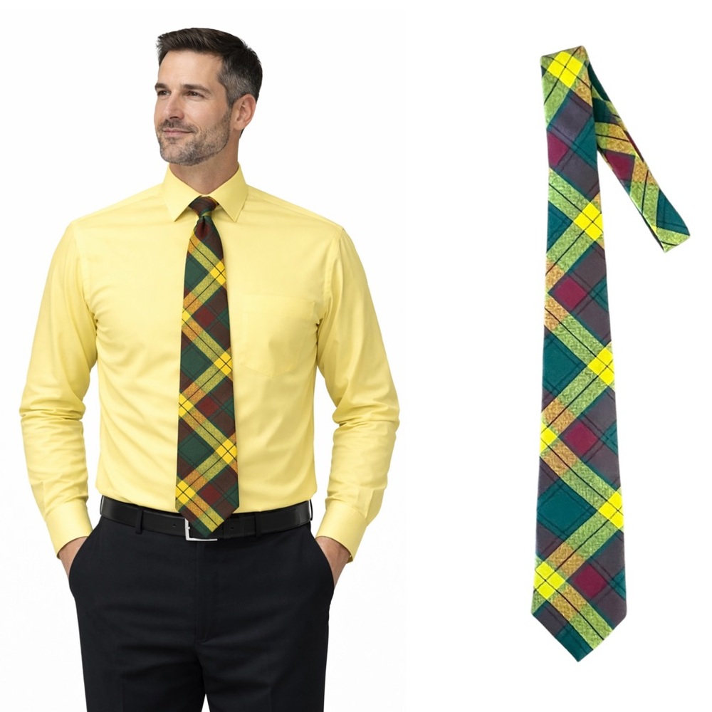 Multicolor Wool Plaid Tie -Scotland 
🔥% bundle of 3, 5, 10, 15 or 20 ties